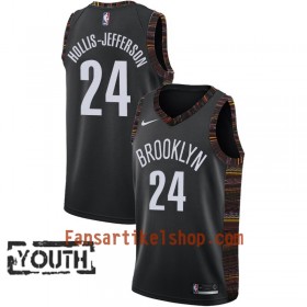 Brooklyn Nets Trikot Rondae Hollis-Jefferson 24 2018-19 Nike City Edition Schwarz Swingman - Kinder